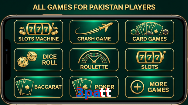 Main screen of 3Patt games page for PK players