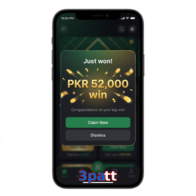 Main screen of 3Patt win page for PK players